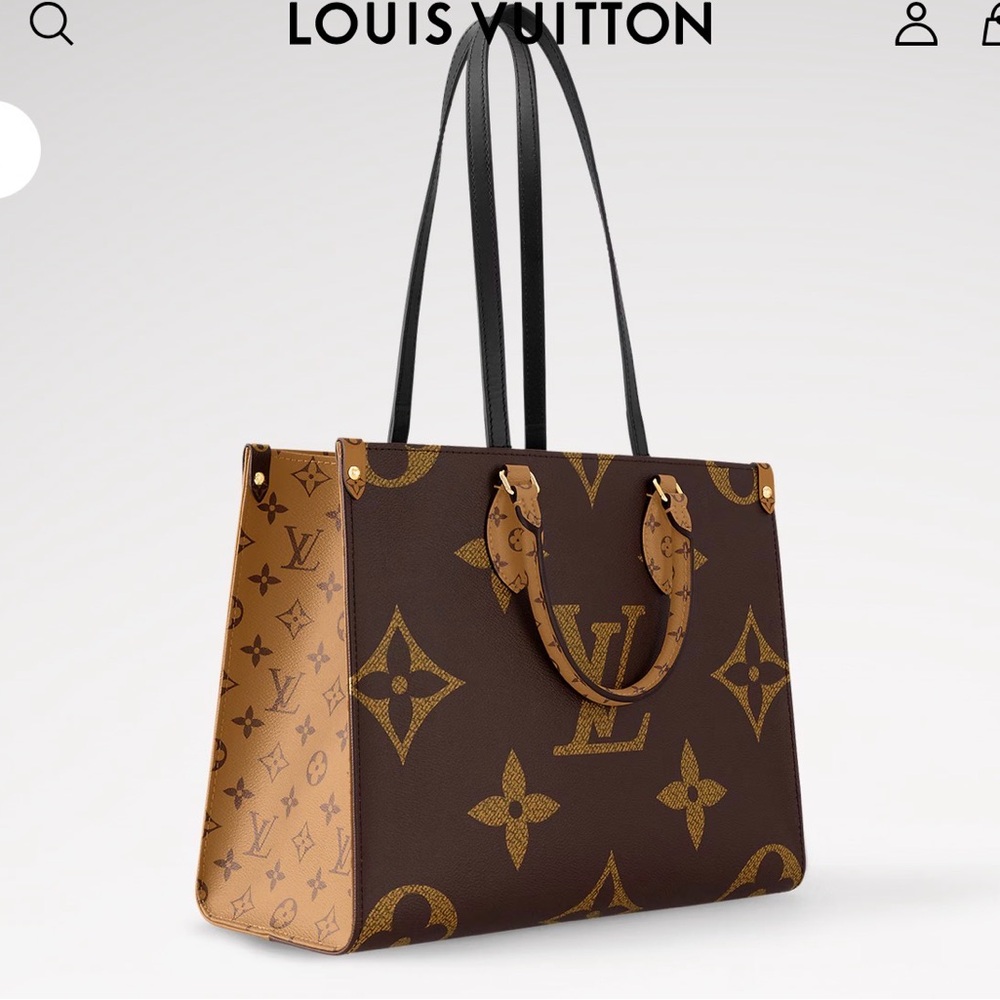 OnTheGo MM Louis Vuitton Brown and Tan Monogram Tote
